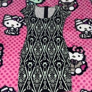 Charlotte Russe Black Tribal Mini Dress
